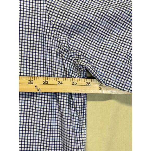 Ralph Lauren Classic Fit 2XB Blue Check Shirt Made in England Short Sleeve - Picture 3 of 16